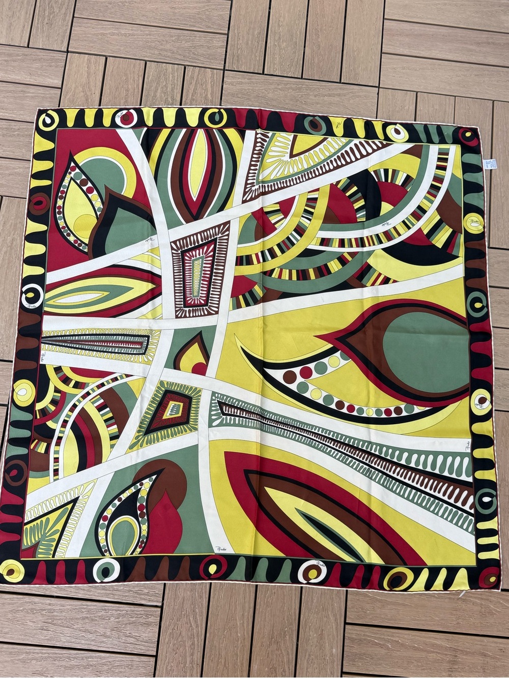 Emilio Pucci colorful paisley square scarf